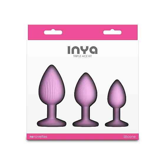 Набір анальних пробок NS Novelties INYA - Triple Ace Kit - Blush Sex Aura Київ