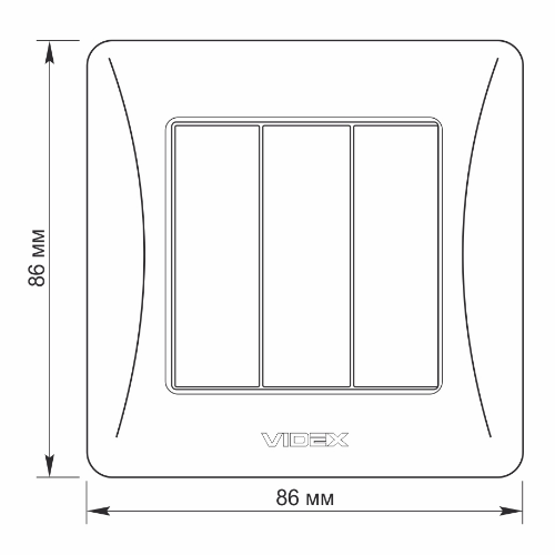 BINERA білий Вимикач внутрішній 3кл Videx Житомир - изображение 3