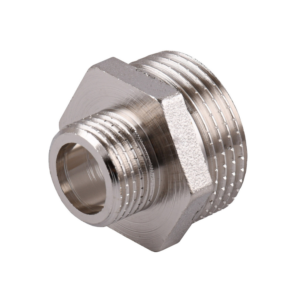 Ниппель редукционный 1″х1/2″НН никелированный под прокладку NN532G OPTIMUM Киев - изображение 1