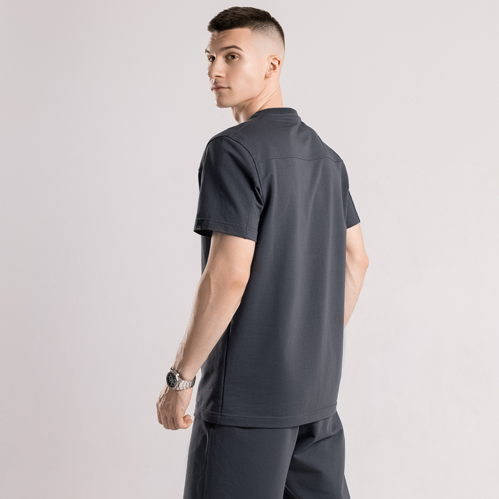 Чоловічий літній комплект шорти і футболка чорний Pobedov Barel Київ - фото 7