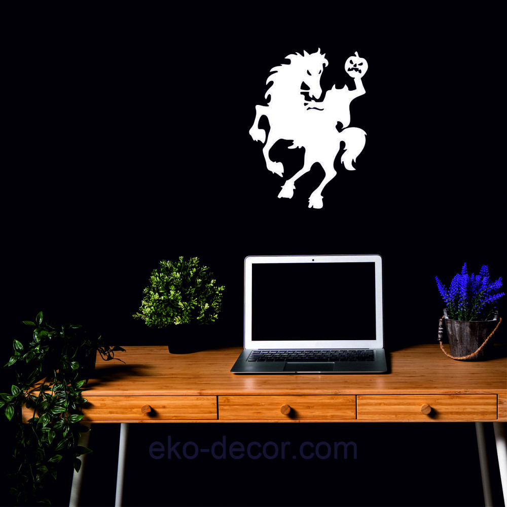 Декоративне настінне Панно «Всадник без голови», Декор на стіну 50*37 см, Білий Київ - фото 4