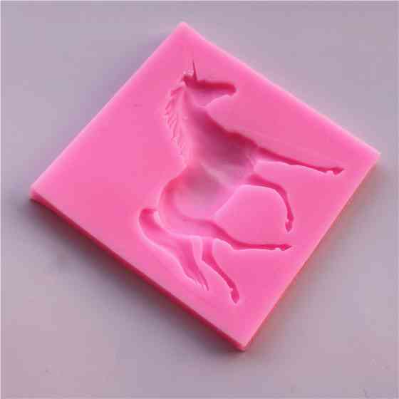 Молд силиконовый Единорог 75 на 72 мм розовый Киев