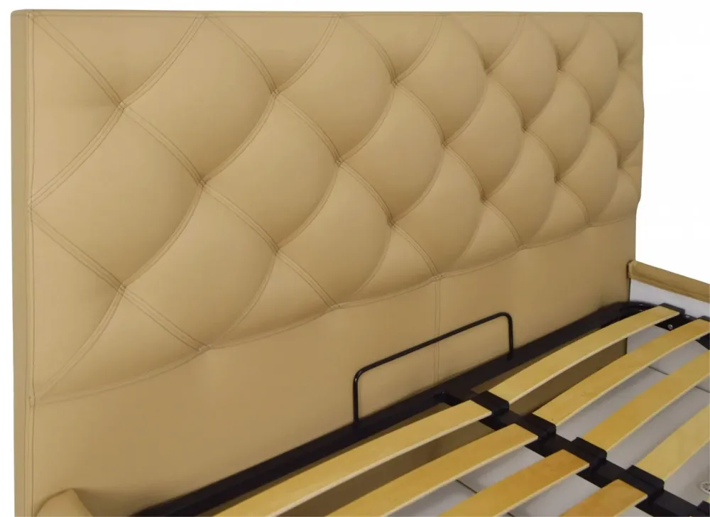 Ліжко Bristol VIP 140 х 190 см Fly 2238 З додатковою металевою цільнозварною рамою Бежевий Київ - фото 3