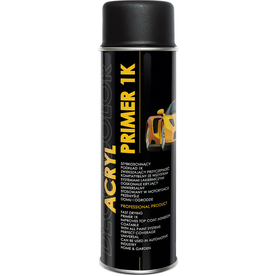 Акриловий грунт аерозольний DecoColor чорний 500мл Київ - фото 1