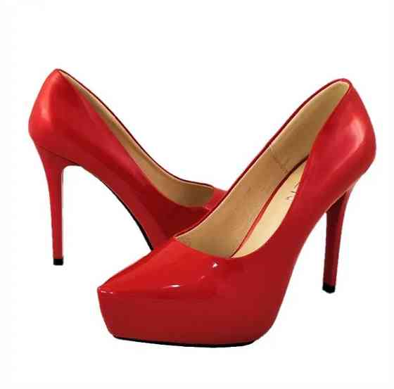 Жіночі Червоні Туфлі на Каблуку Шпильке Лакові Модельні (розміри: 36,38) - 16-2 Дніпро