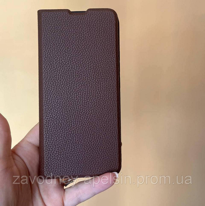 Чохол-книжка Xiaomi Redmi Note 14 4G Захист камери (коричневий) Одеса - фото 1