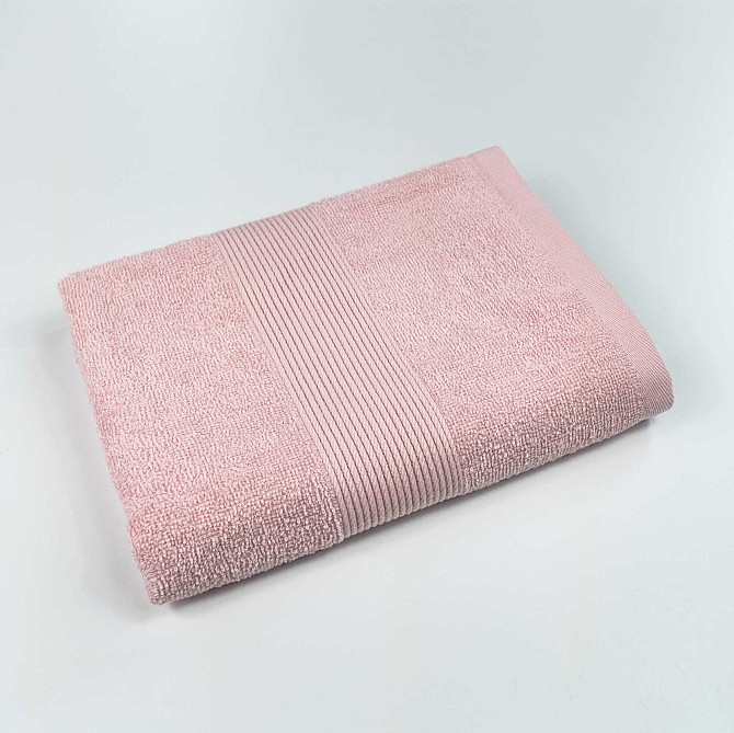 Полотенце для рук и лица махровое с Бордюром GM Textile 40х70см 400г/м2 (Розовый) Сумы - изображение 1
