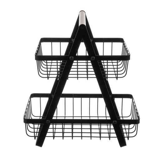 Корзина двухъярусная для фруктов и овощей Ruhhy (24265) Черный Нововолынск