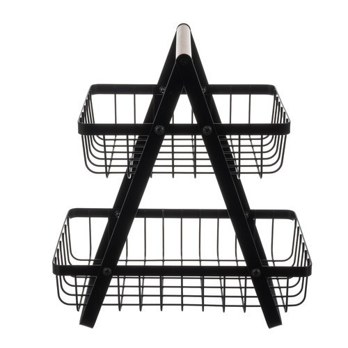 Кошик двоярусний для фруктів і овочів Ruhhy (24265) Чорний Нововолинськ - фото 3