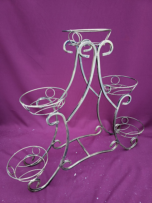 Підставка кована для квітів «Сани маленькі» на 5 вазонів (C-025) стійка під квіти, вазон Київ - фото 2