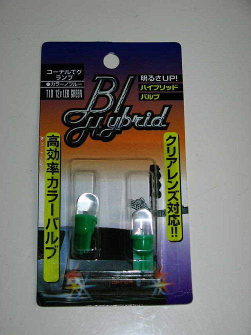 Лампочка без цок.Т10 1LED зелена (пара) Вінниця - фото 1