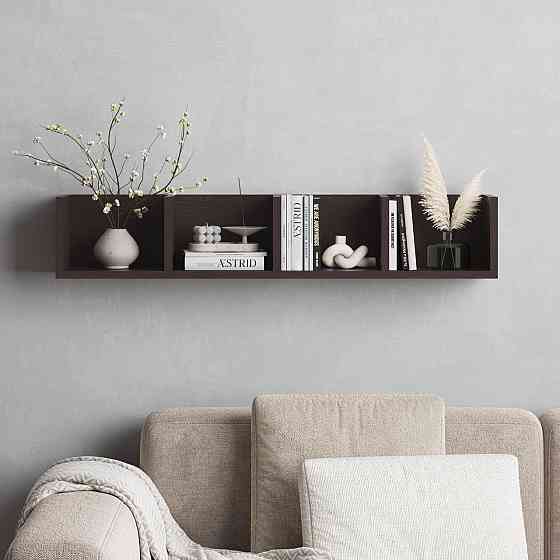 Полиця настінна VAYS M-59, навісна, ЛДСП, 92×17×17 см - для дому, офісу, декору Львів