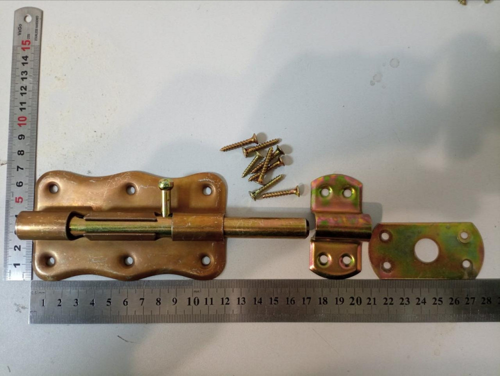 Засув круглий в жовтому оцинку 120мм "P-o" Київ - фото 1