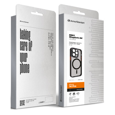 Чехол для мобильного телефона Armorstandart Unit MagSafe SE Apple iPhone 14 Pro Black Orange (ARM75366) Винница - изображение 2