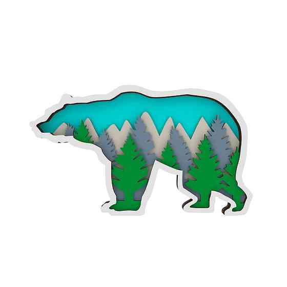 Набір для творчості розмальовка EKOSTAR 3D-картина Ведмідь Київ