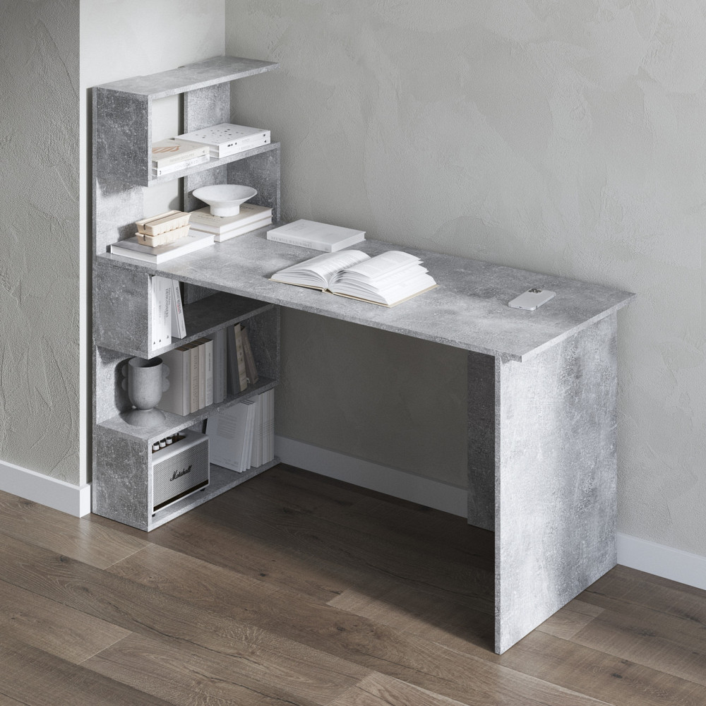 Компьютерный стол VAYS M-24, письменный с полками слева, ЛДСП, 142×60×123 см – для дома, учебы, офиса Львов - изображение 7