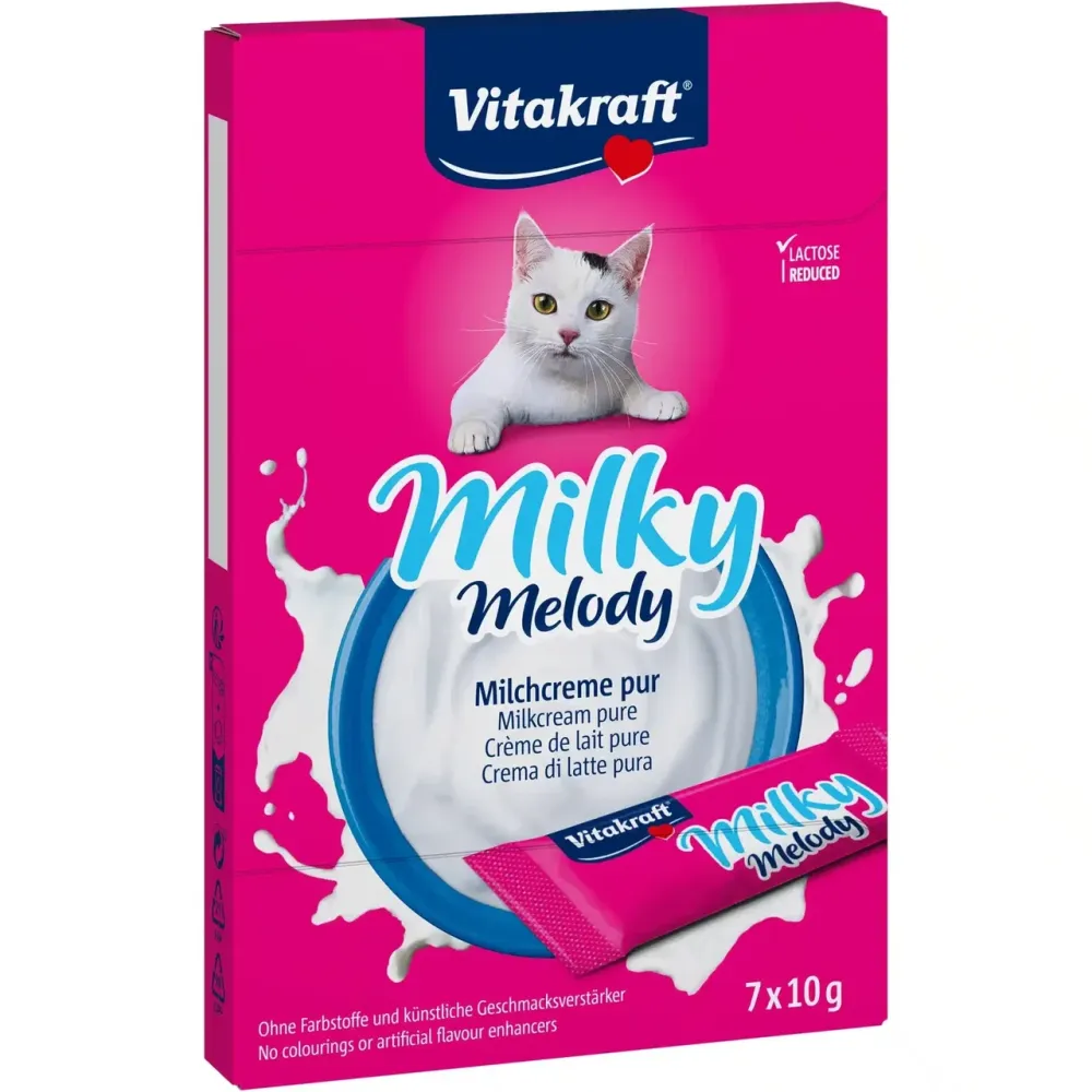 Ласощі для котів Вітакрафт Vitakraft Milky Melody крем снеки з вершками зі зниженим вмісту лактози 7 шт х 10 г Вінниця - фото 1