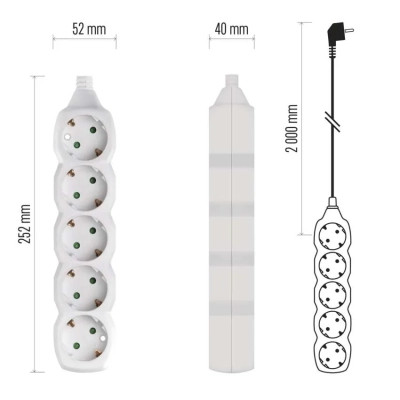 Сетевой удлинитель EMOS P0522 Винница - изображение 4