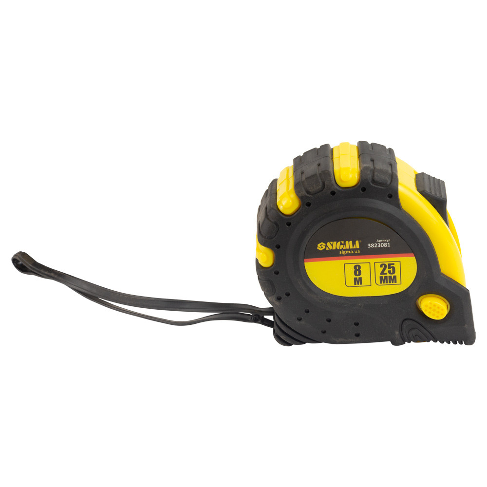 Sigma Рулетка магнитная фиксатор + тормоз 8м×25мм SIGMA (3823081) Коломыя - изображение 3