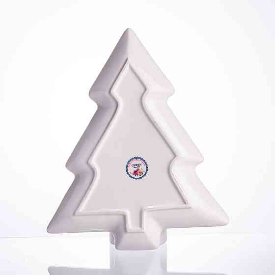 Yiwu Сервірувальне новорічне блюдо для закусок Christmas 29×24×2 (см) порцеляна HP-SDHK-17 Коломия