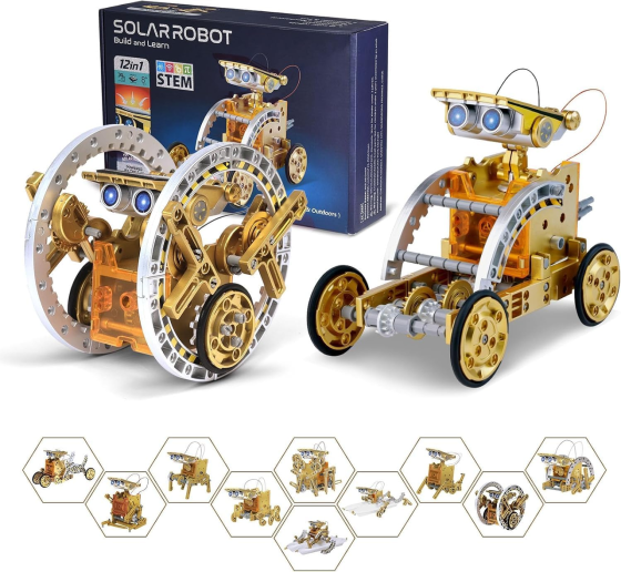 STEM-конструктор OMWay Solar Robot 12-в-1, 190 деталей, солнечное и батарейное питание, робот для детей 8+ Киев