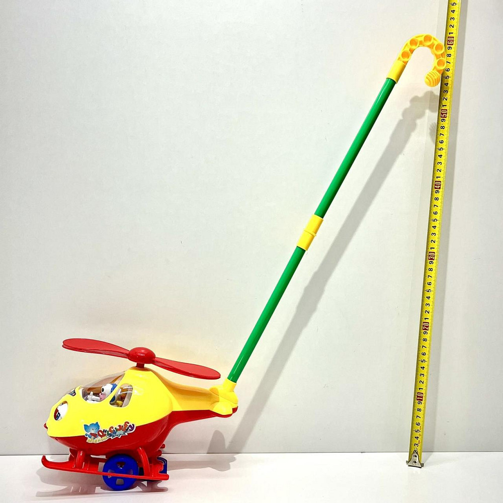 Каталка на палиці Вертоліт 50см Жовто-червоний (0302) Чернігів - фото 5