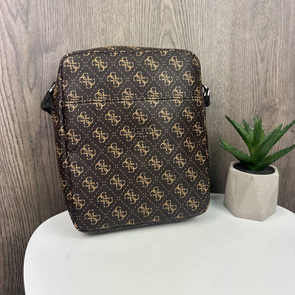 Стильна чоловіча сумка планшетка на плече стиль Guess, сумка-планшетка Гесс чорна ( 13258 ) Харьков - изображение 7