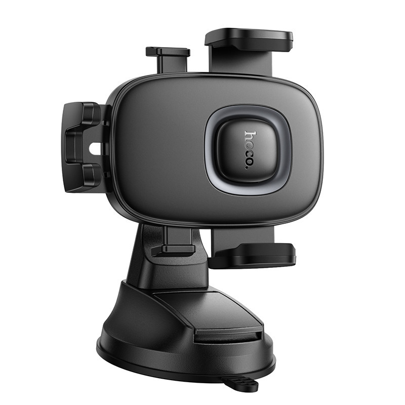 Автотримач для телефона HOCO H76 Crown one-button car holder(center console) Black Metal Gray Киев - изображение 5