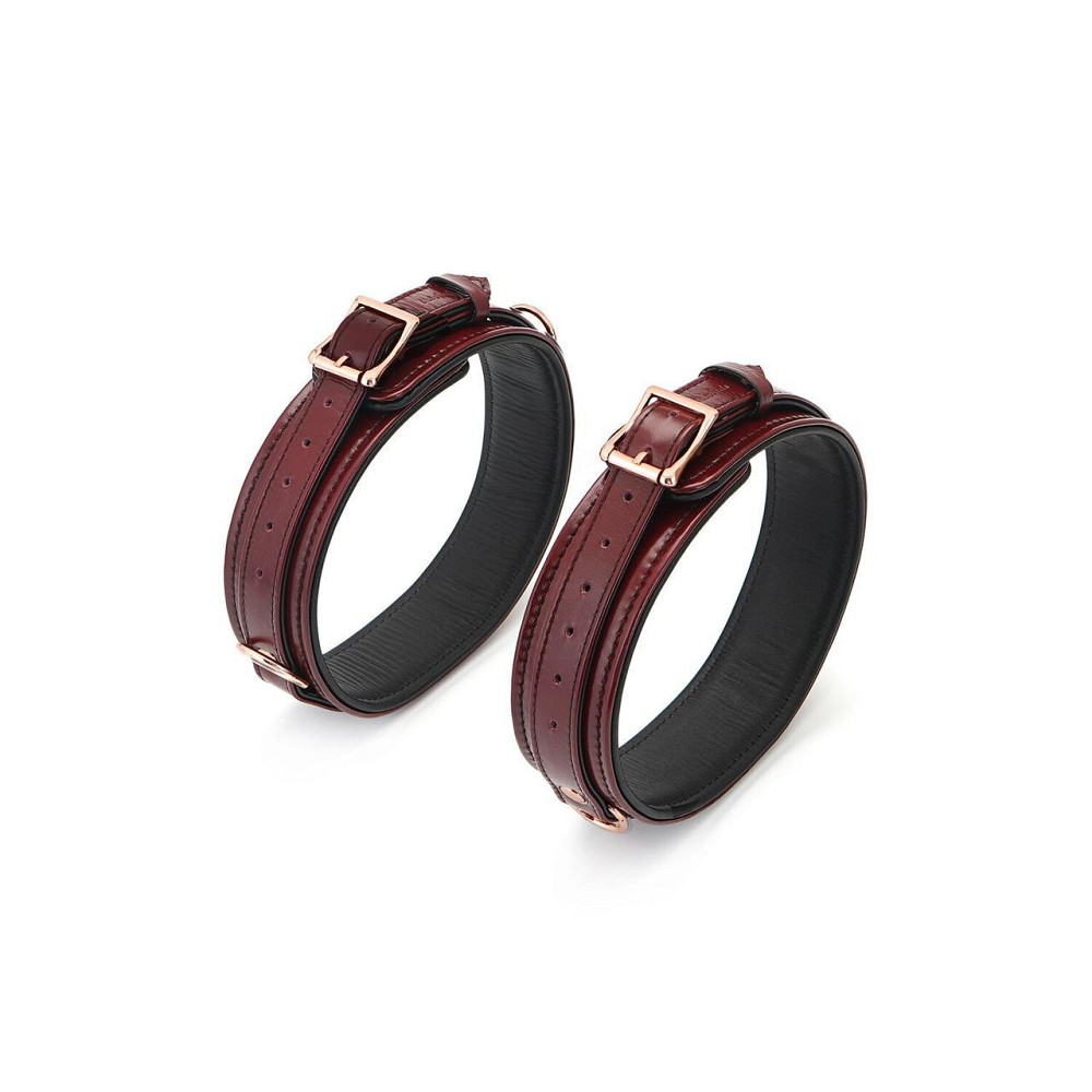 Фіксатори для стегон Liebe Seele Wine Red Thigh Cuffs S Size, натуральна шкіра Sex Aura Київ - фото 3