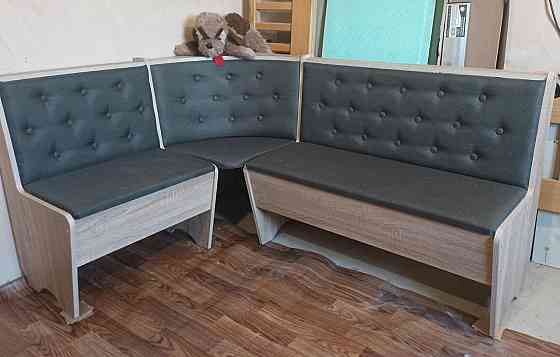 Кухонный уголок с нишами на кухню 114х154 см (на право или налево) / Ткань - ДСП Дуб Сонома Львов