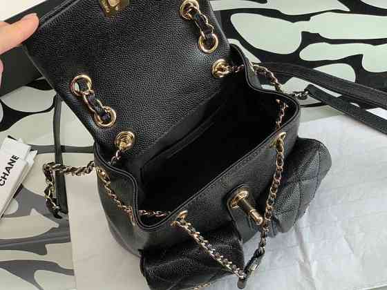 Женский кожаный рюкзак (Черный) Киев