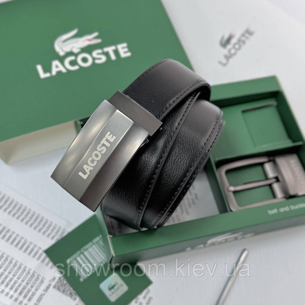 Мужской набор, ремень с двумя пряжками Lacoste (989) Киев - изображение 3
