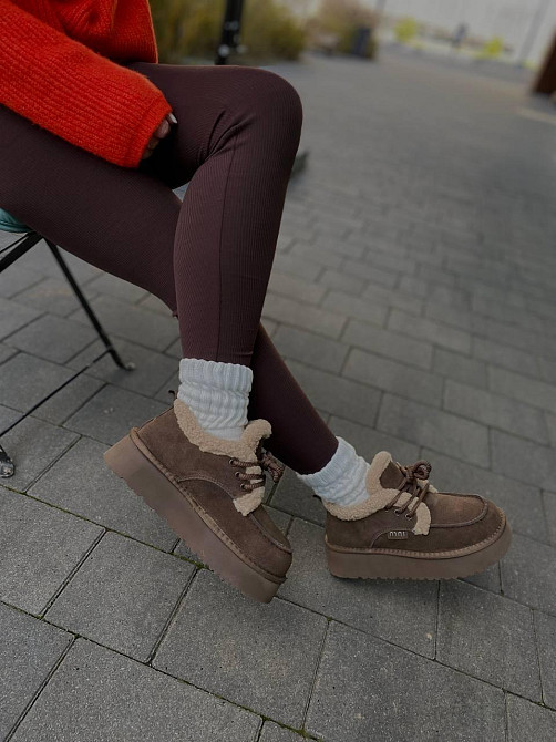 Угги жіночі ITTS S7985-35 коричневі (зима, замша натуральна) (6023) Коломыя - изображение 4