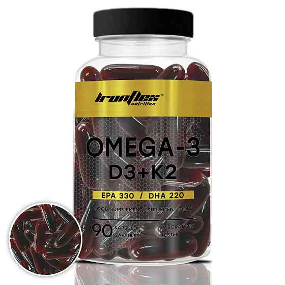 Омега-3 з вітамінами D3 та K2 IronFlex Omega 3 D3 + K2 90 caps Луцьк