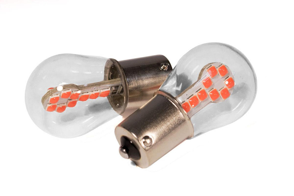 Світлодіодна лампа StarLight T25 18 діодів SMD 3030 12 V 1.5 W RED у скляній колбі Харків - фото 2