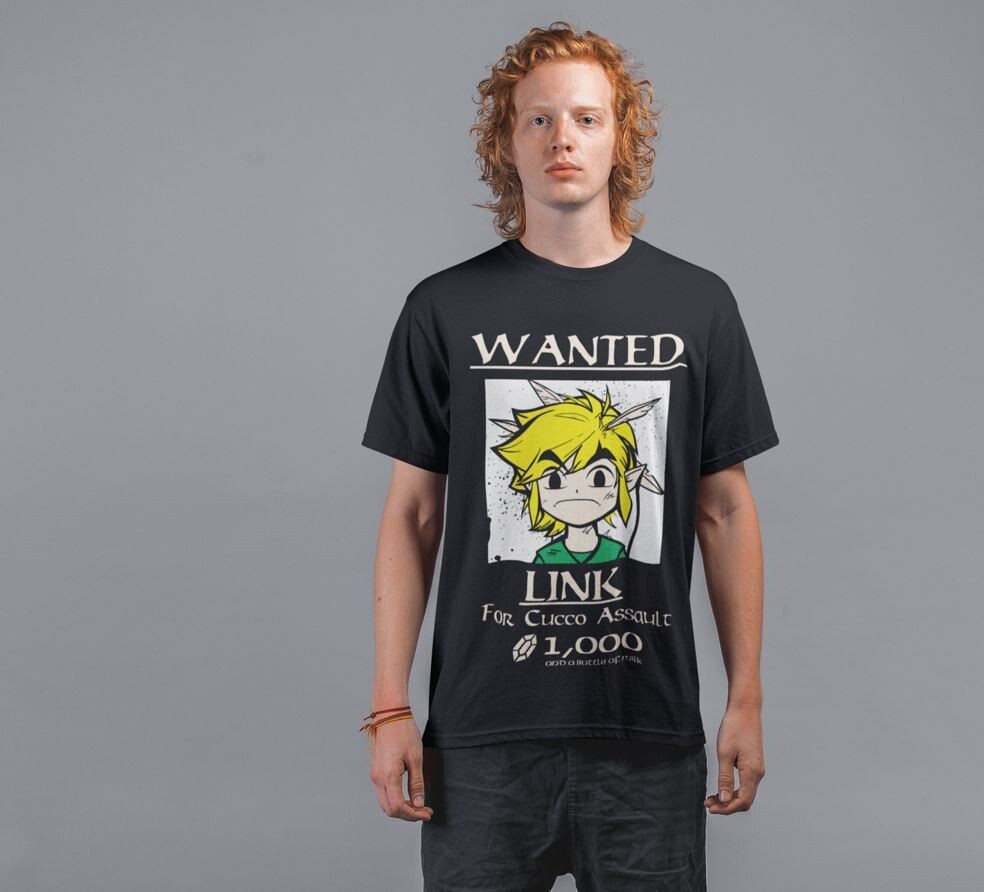 Футболка з аніме принтом Легенд Зелда Лінк То оверсайз (S/M/L) Чорний AnimeJ0977 Дніпро - фото 4