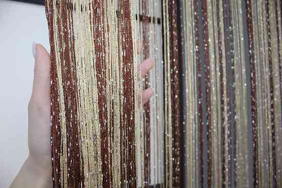 Штори-нитки "Кісея" з люрексом Коричневий з темно-бежевим 300х300см 1 шт (61-049) Київ