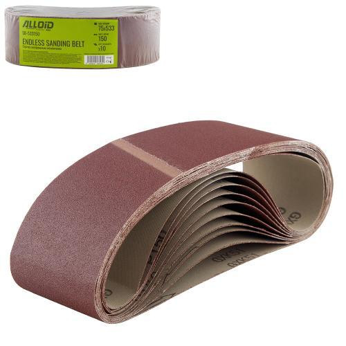 Стрічка шліфувальна нескінченна 75х533мм, зерно 150, 10шт Alloid Одесса - изображение 1