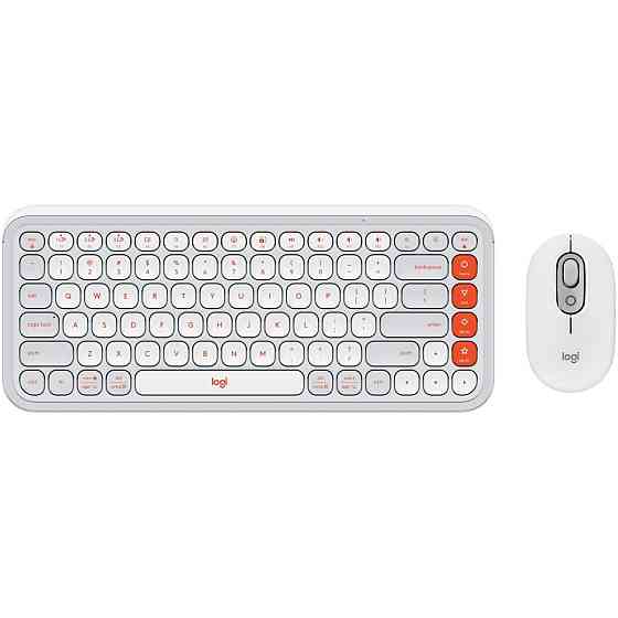 Комплект бездротовий (клавіатура, миша) Logitech Pop Icon Combo Off White (920-013141) Білий Харків