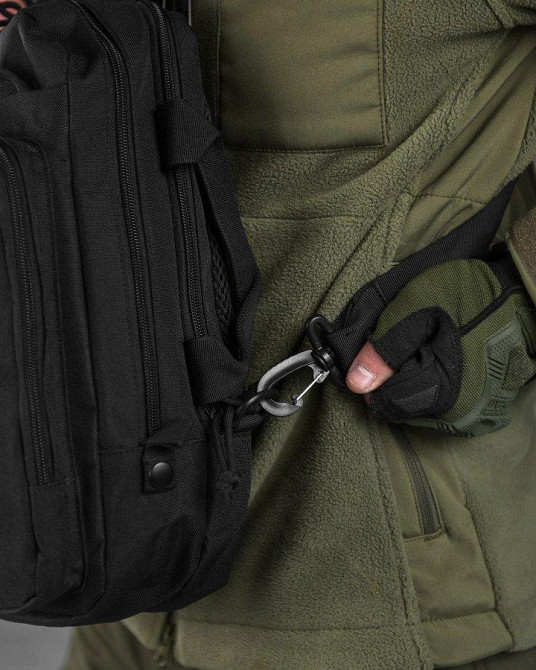 Сумка-слінг тактична з однією лямкою SILVER KNIGHT 8 л black ВТ6396 Одеса - фото 8