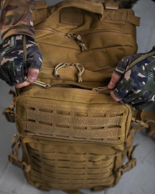 РЮКЗАК ТАКТИЧЕСКИЙ 2Е, 45Л, LASER CUT cayot  НШ6325 Одесса - изображение 6