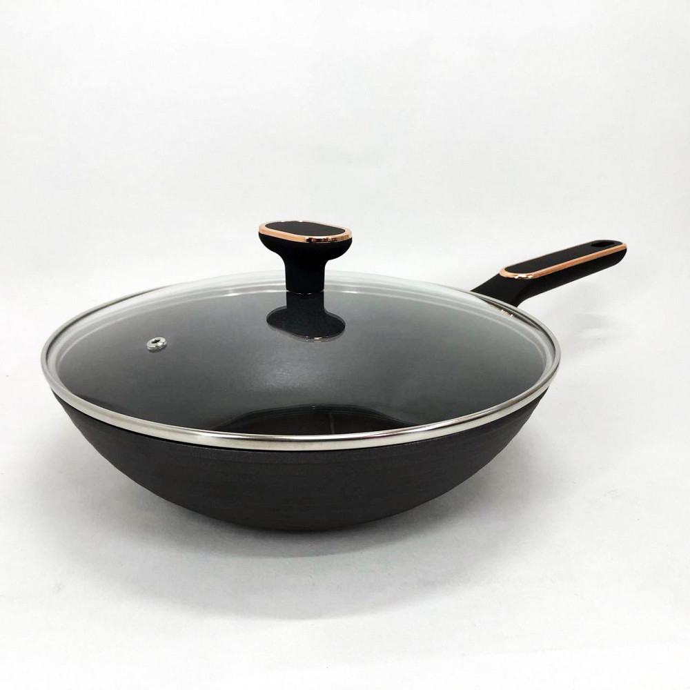 Сковорода антипригарна індукційна Magio MG-1168 28 см, Надійна сковорода з антипригарним покриттям KJ-45 Івано-Франківськ - фото 10