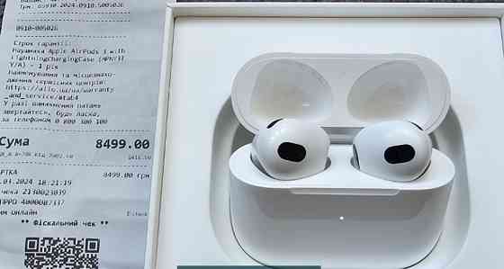 Наушники Apple AirPods 3 with Lightning Charging Case (MPNY3TY/A) Київ