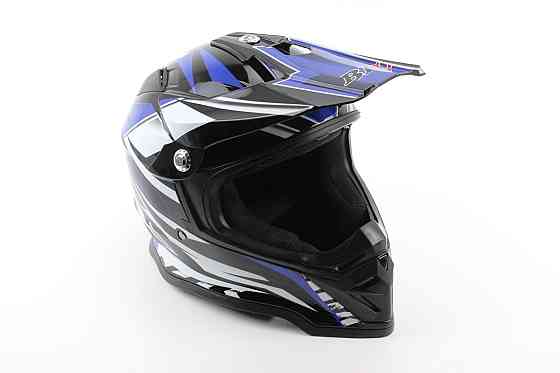 Шолом кросовий/ендуро/АТV BLD-819-7 М (57-58см), ЧОРНО-СИНІЙ Киев