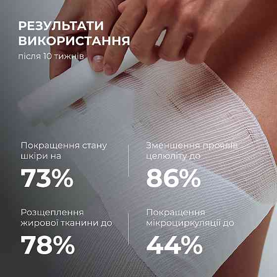 Комплекс Антицелюлітних обгортань з олією ксименії Hillary Anti-cellulite Bandage African Ximenia (10 уп,) Київ