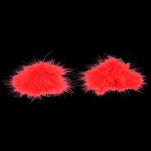 Стікіні на груди з пухом one size червоний Київ - фото 5