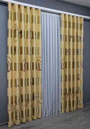 Комплект готовых штор VR-Textil Софт № 366ш 150х270 см 2 шт. Бежевый (33-0331) Киев