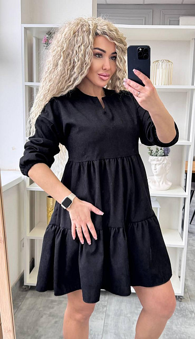 Женское базовое повседневное платье микро вельвет Одесса - изображение 6