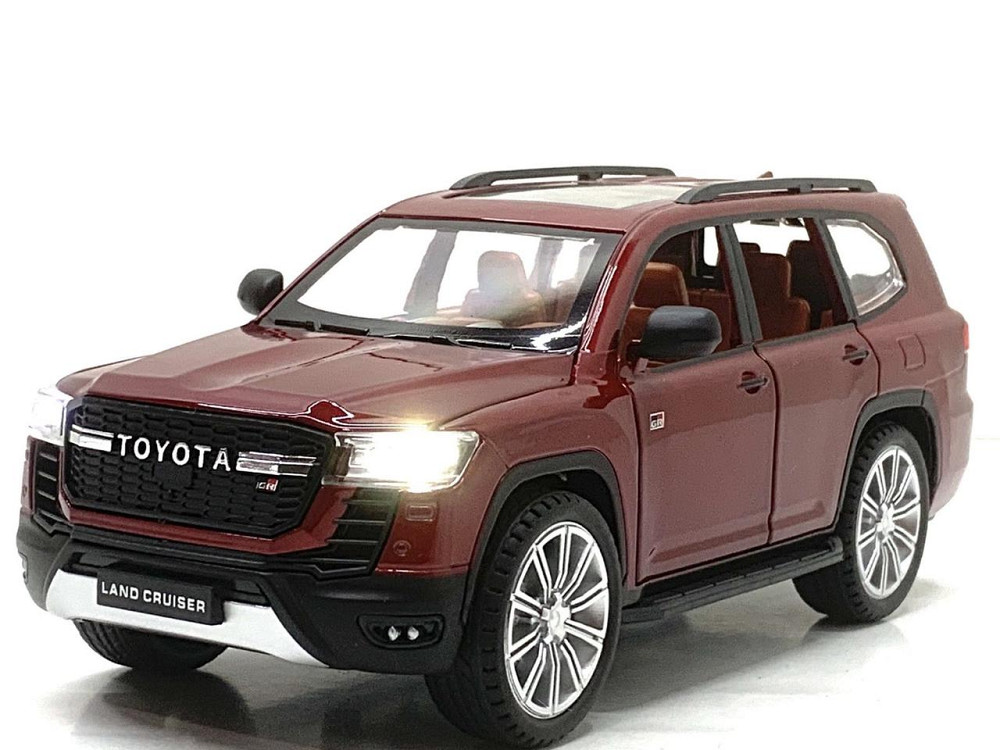 Машина Автосвіт Toyota Land Cruiser інерційна відчиняються двері капот багажник 20 см 1:24 Бордова (AP-2034) Чернігів - фото 3