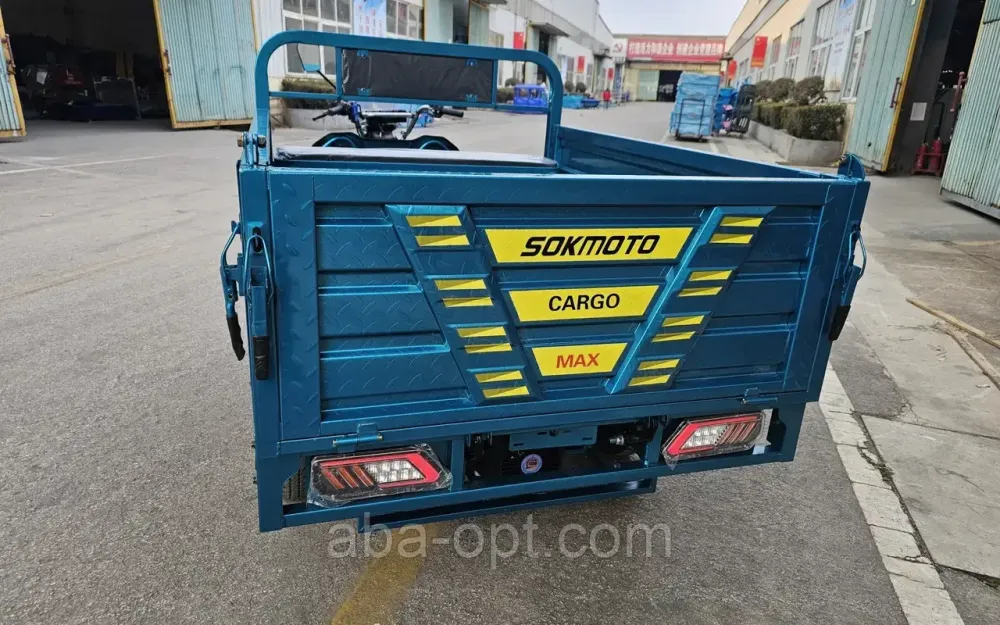 Електричний трицикл вантажний-гібридний кузов 1,6 м SOK CARGO MAX 2500W-72V-58,5Ah ГІБРІД шини Одеса - фото 5